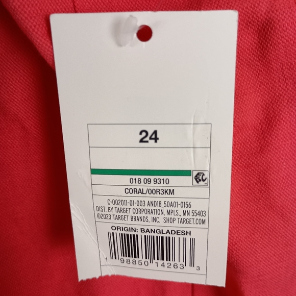 NWT A New Day Coral Sleeveless Cotton Blend Dress Size 24W - Picture 5 of 7